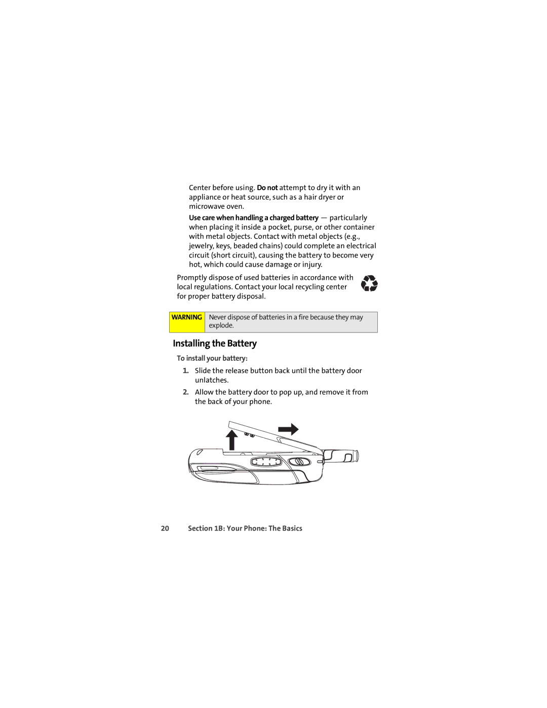 Motorola Ic602 manual Installing the Battery, To install your battery 