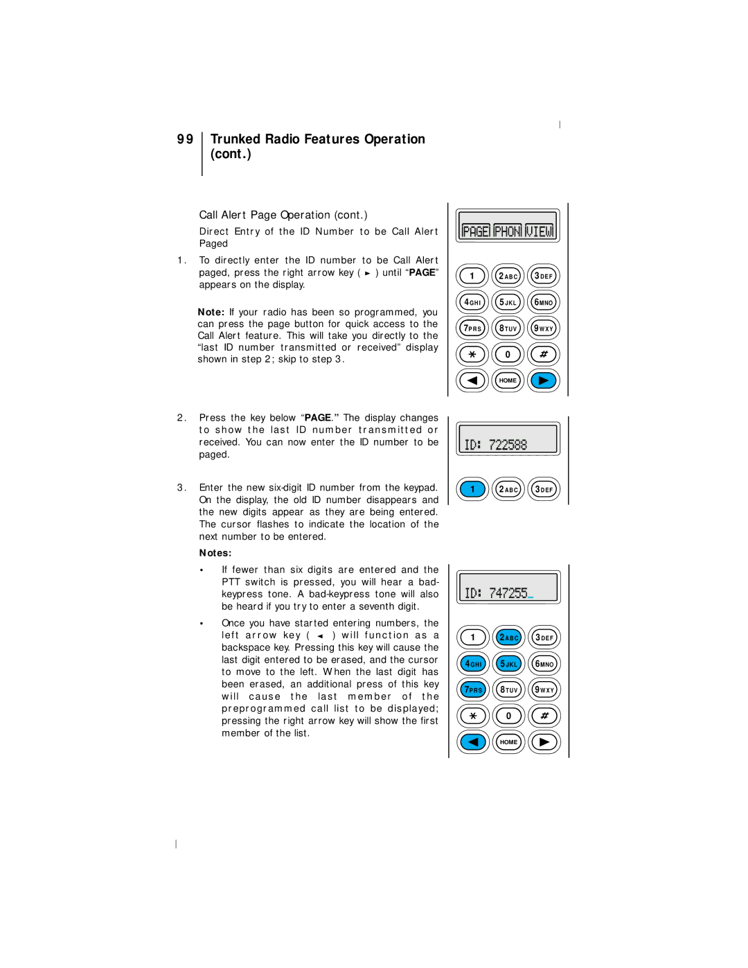 Motorola III operating instructions Trunked Radio Features Operation 