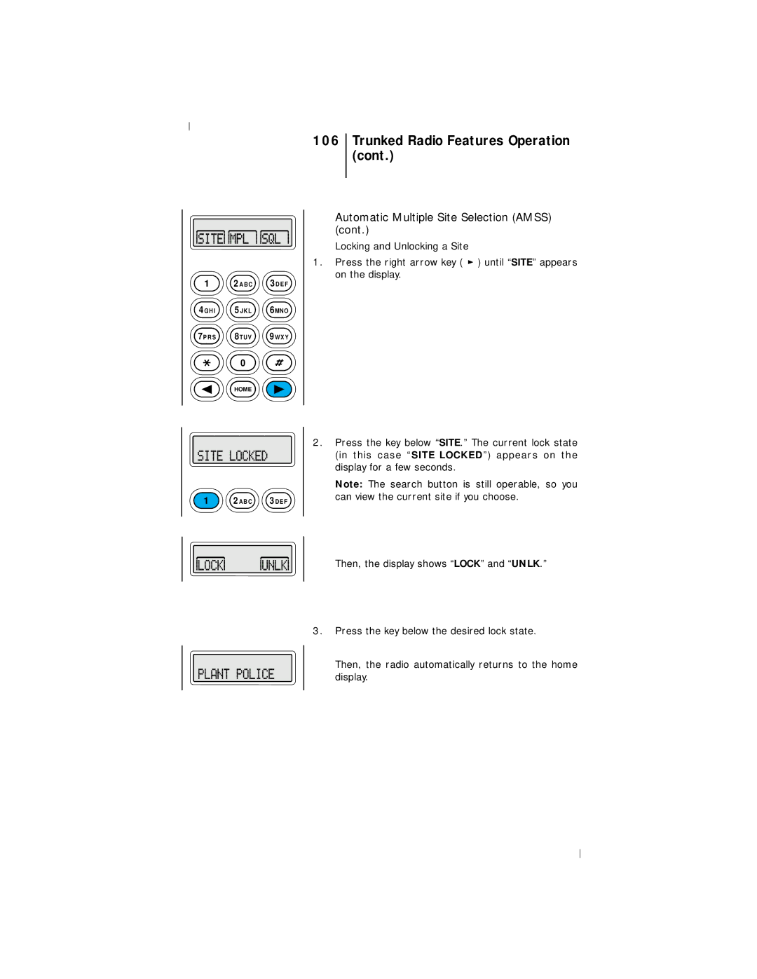 Motorola III operating instructions B C 