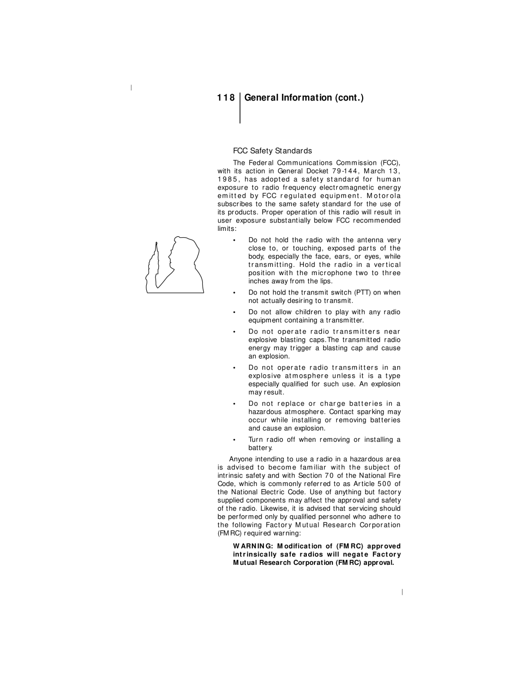 Motorola III operating instructions FCC Safety Standards 