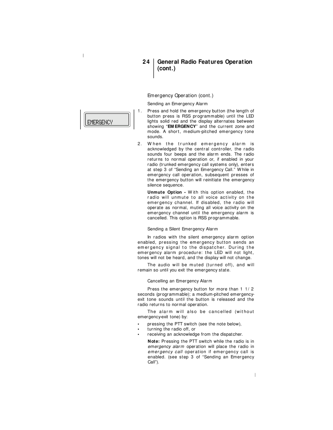 Motorola III operating instructions General Radio Features Operation 