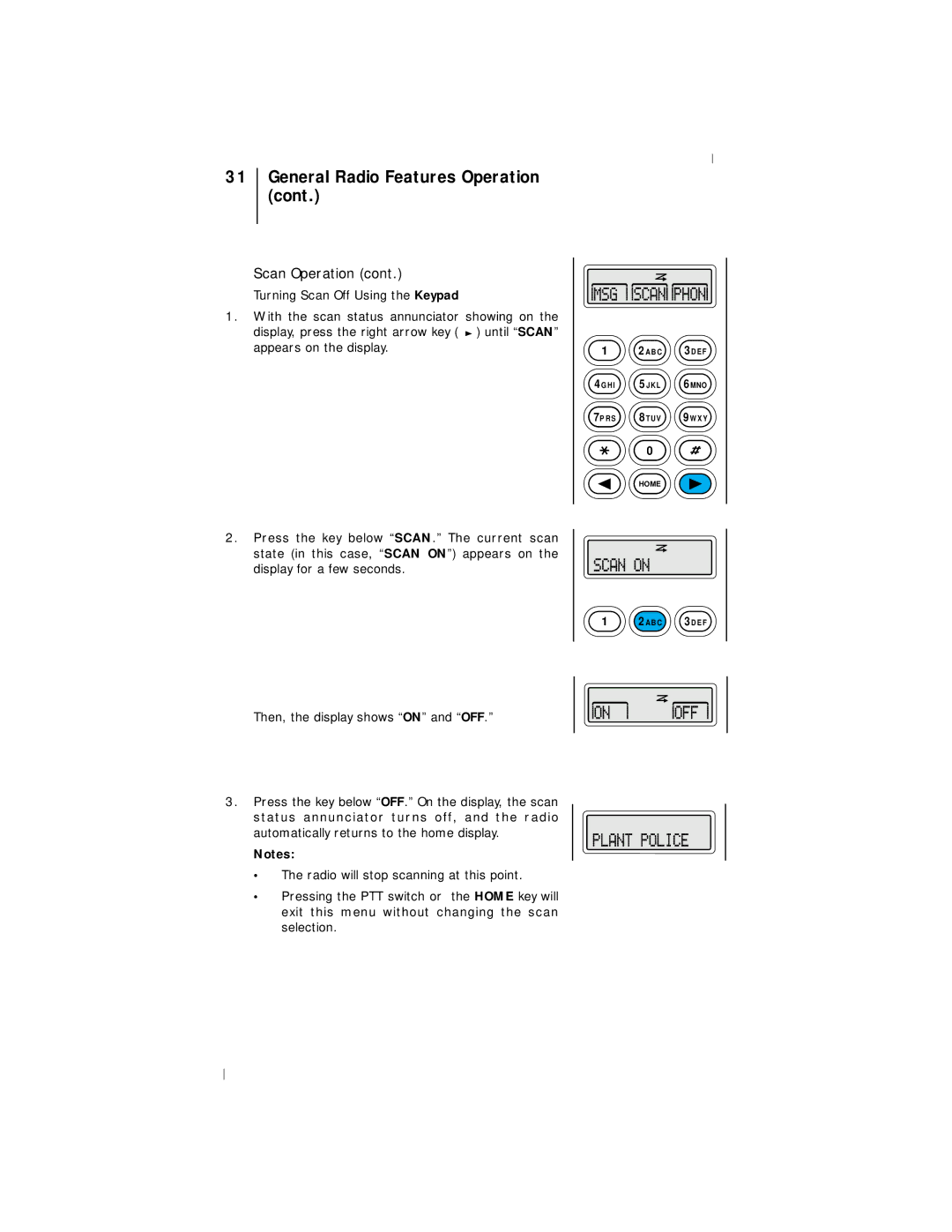 Motorola III operating instructions General Radio Features Operation 