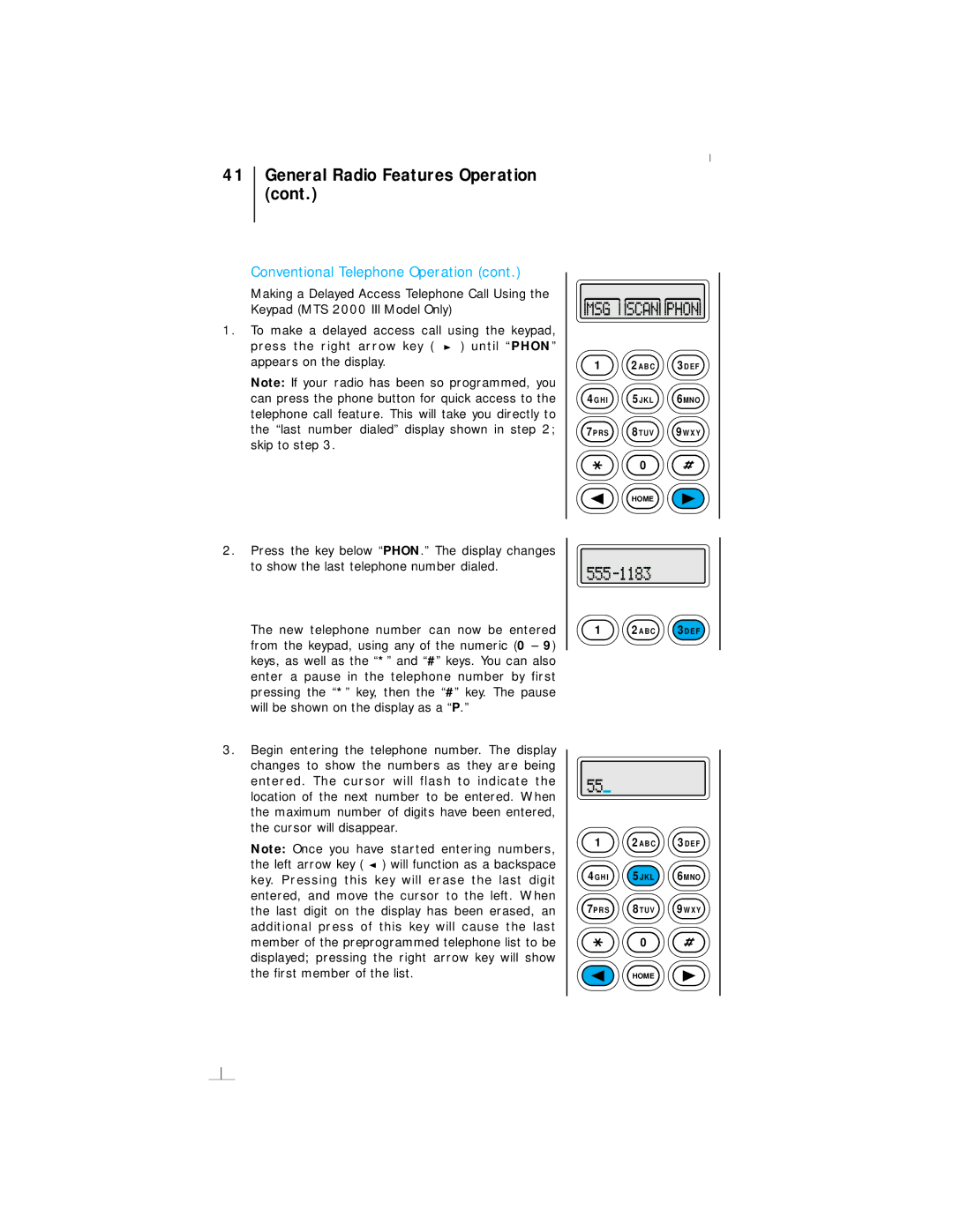 Motorola III operating instructions Jkl 