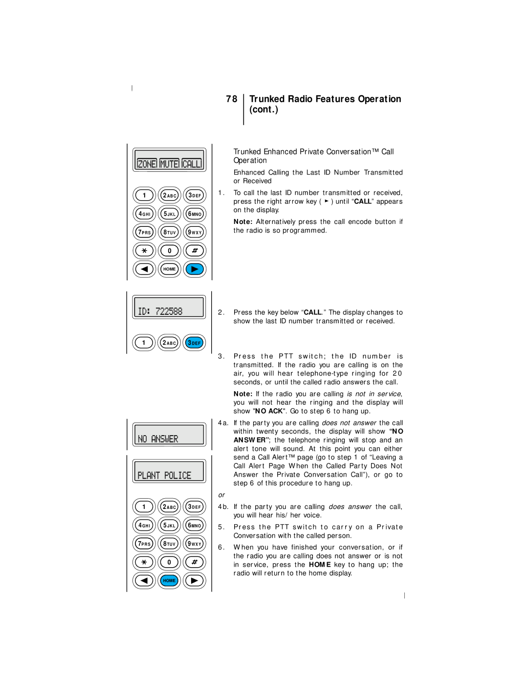 Motorola III operating instructions B C 