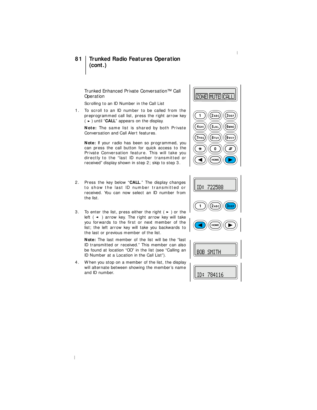 Motorola III operating instructions Trunked Radio Features Operation 