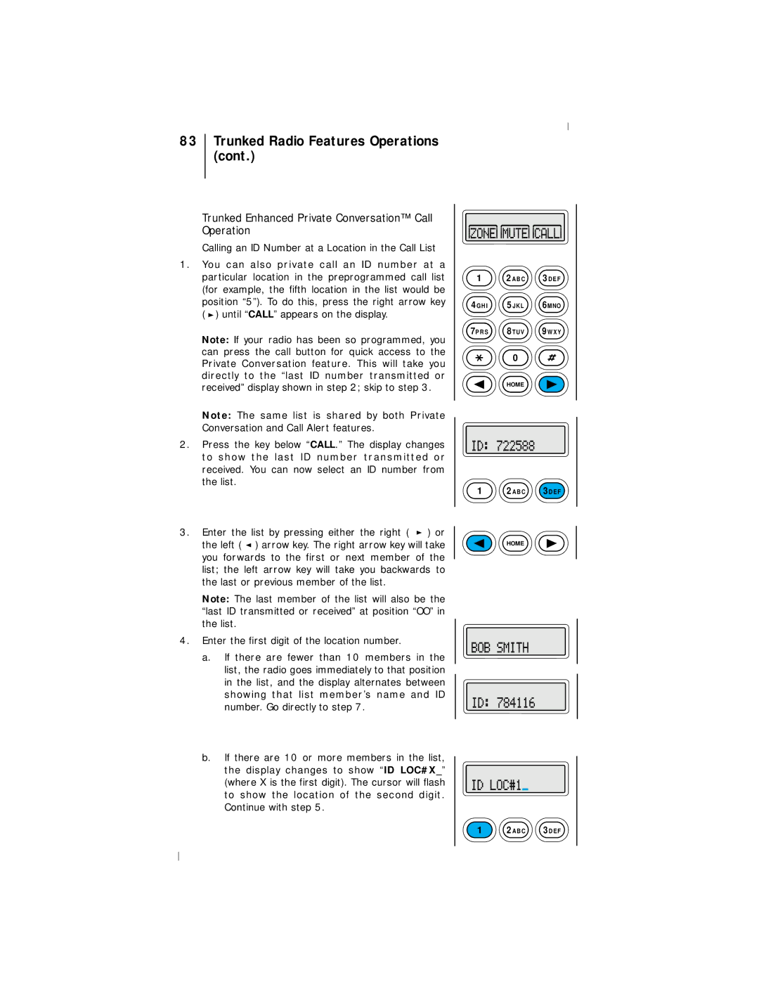 Motorola III operating instructions Trunked Radio Features Operations 