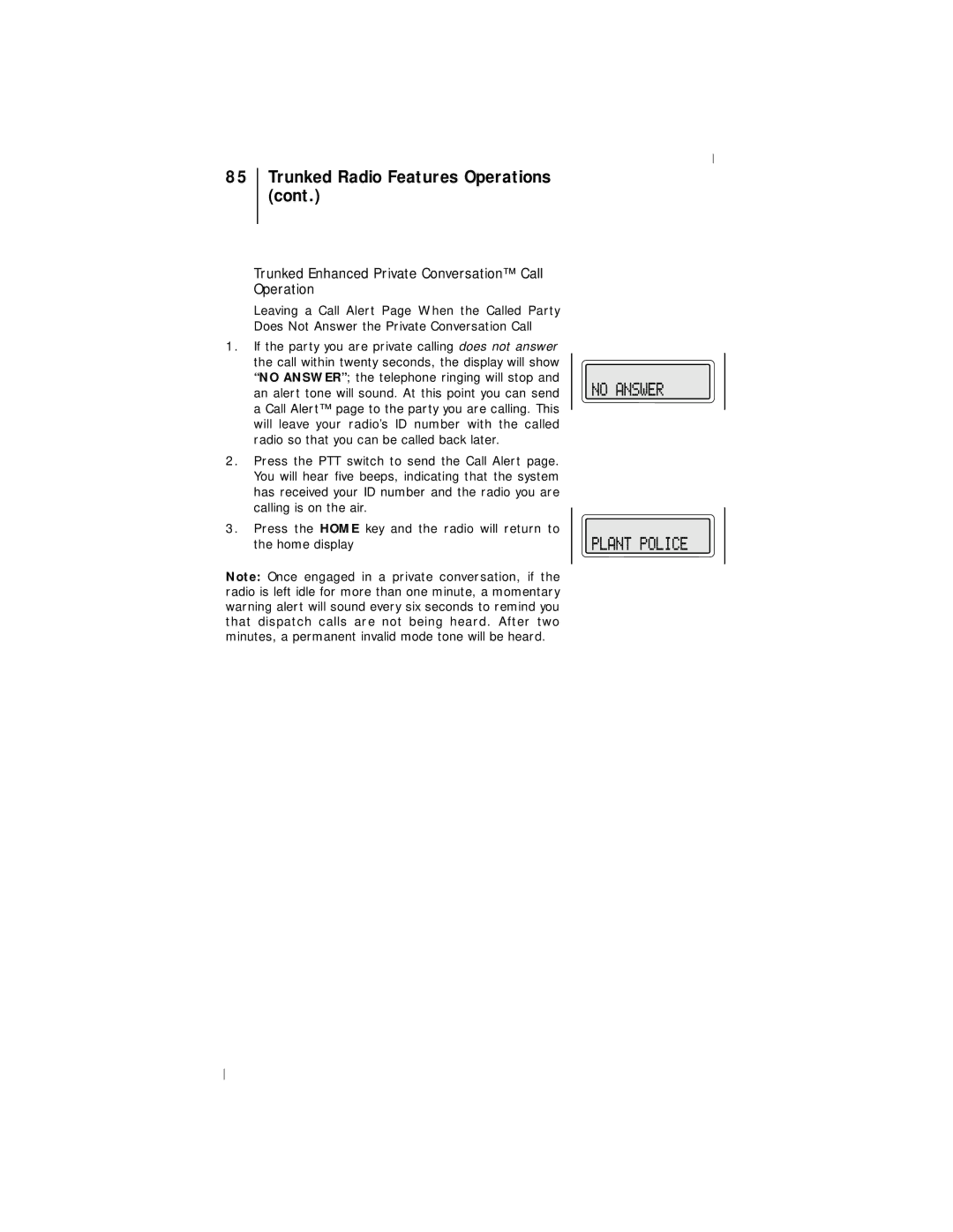 Motorola III operating instructions Trunked Radio Features Operations 