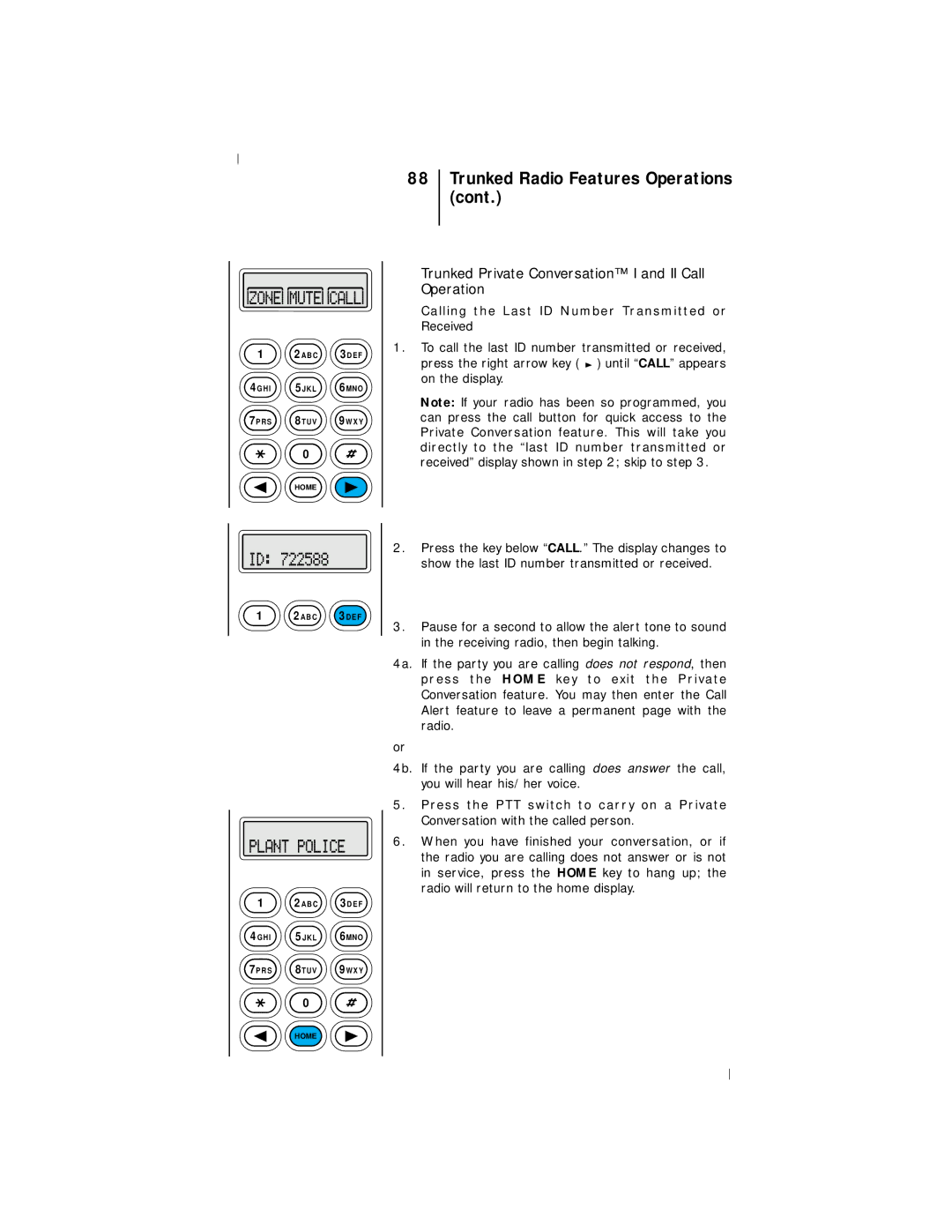 Motorola III operating instructions B C 