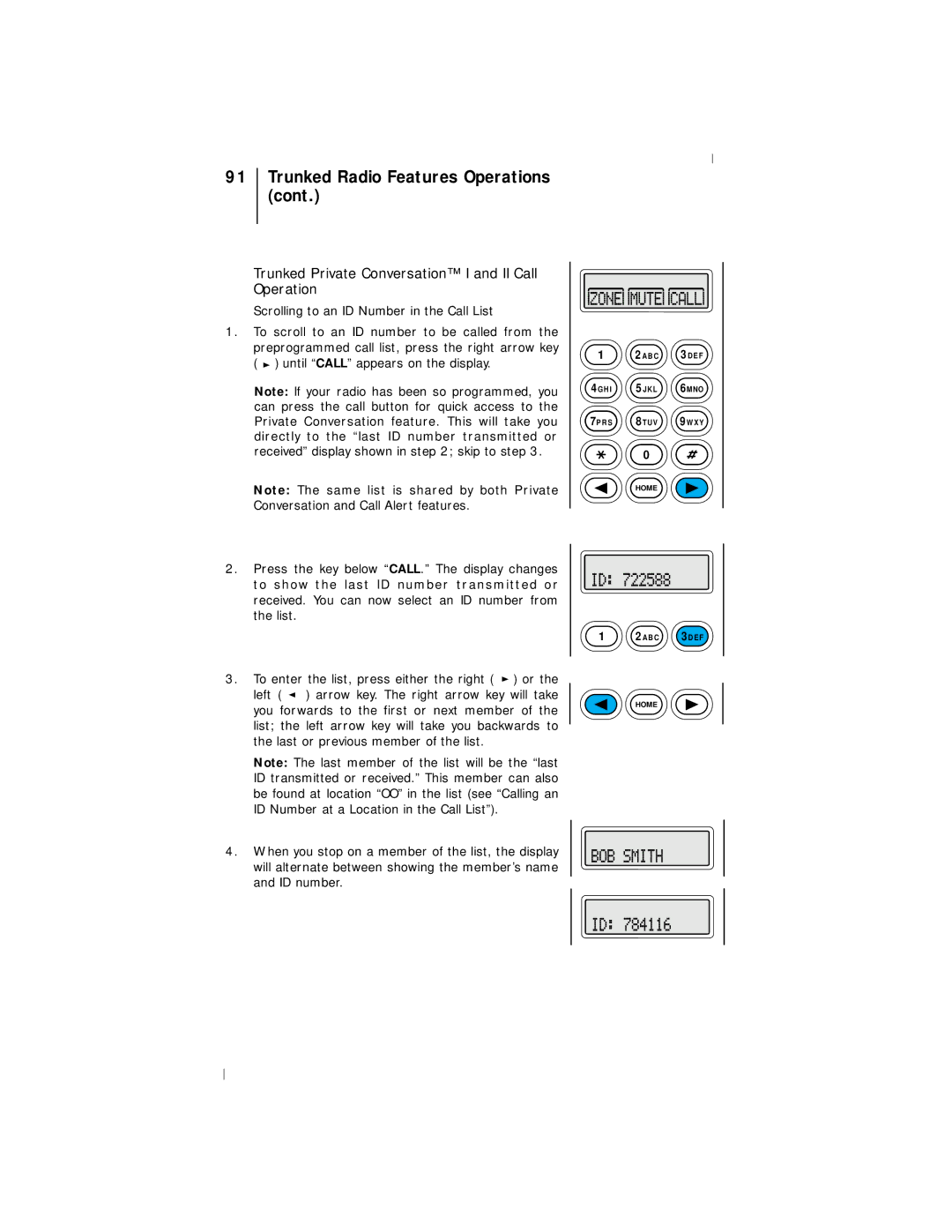 Motorola III operating instructions Trunked Radio Features Operations 