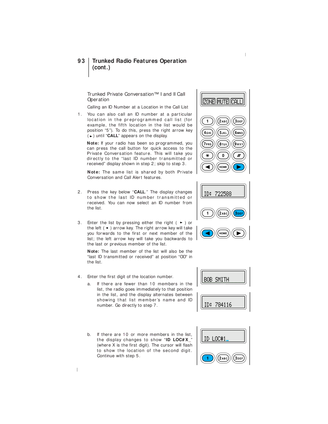 Motorola III operating instructions Trunked Radio Features Operation 