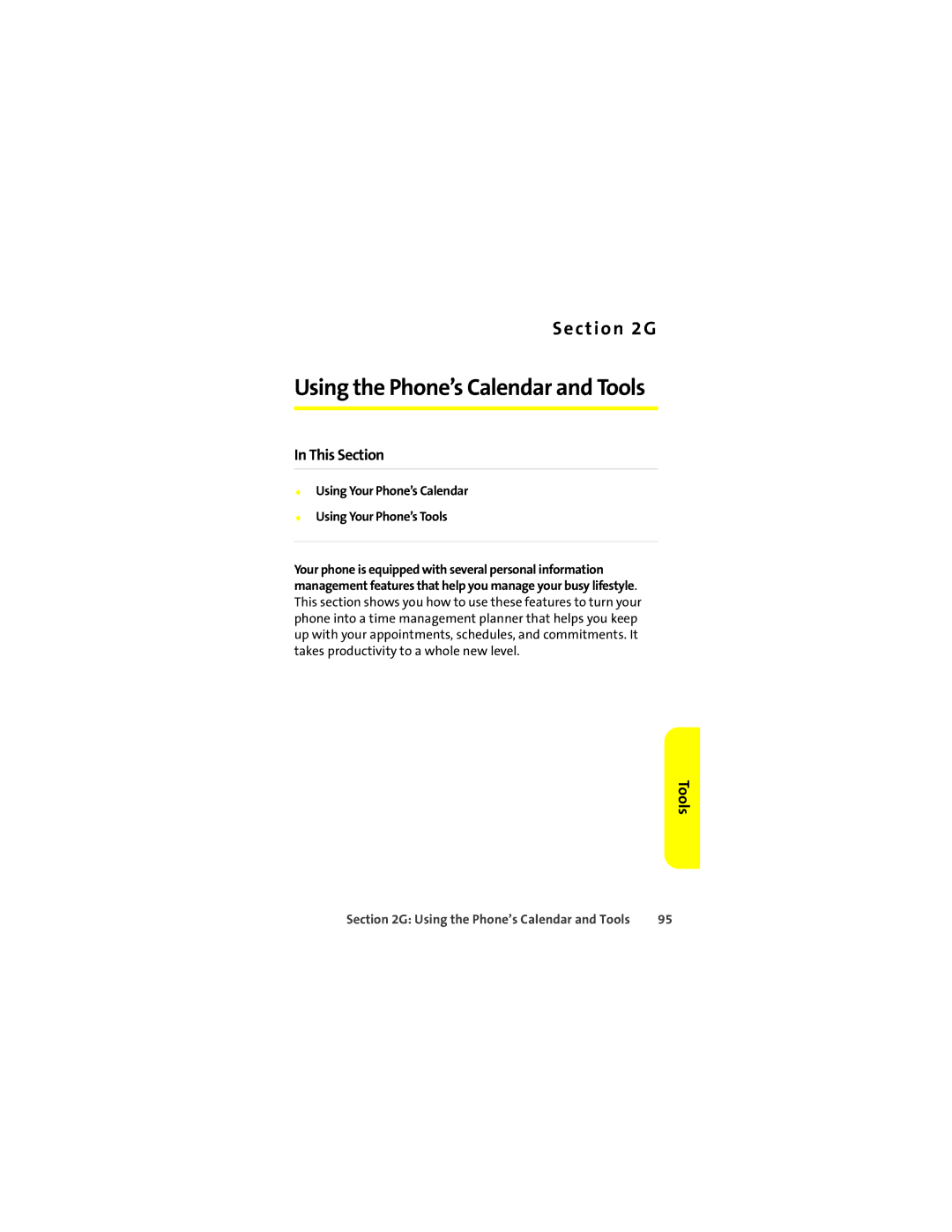 Motorola K1m manual Using the Phone’s Calendar and Tools,  Using Your Phone’s Calendar  Using Your Phone’s Tools 