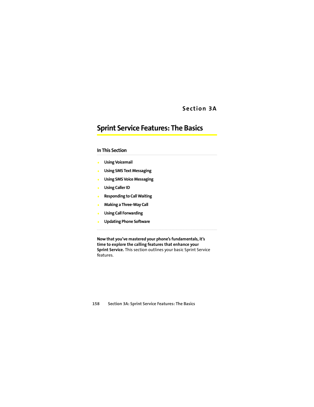 Motorola K1m manual Sprint Service Features The Basics 