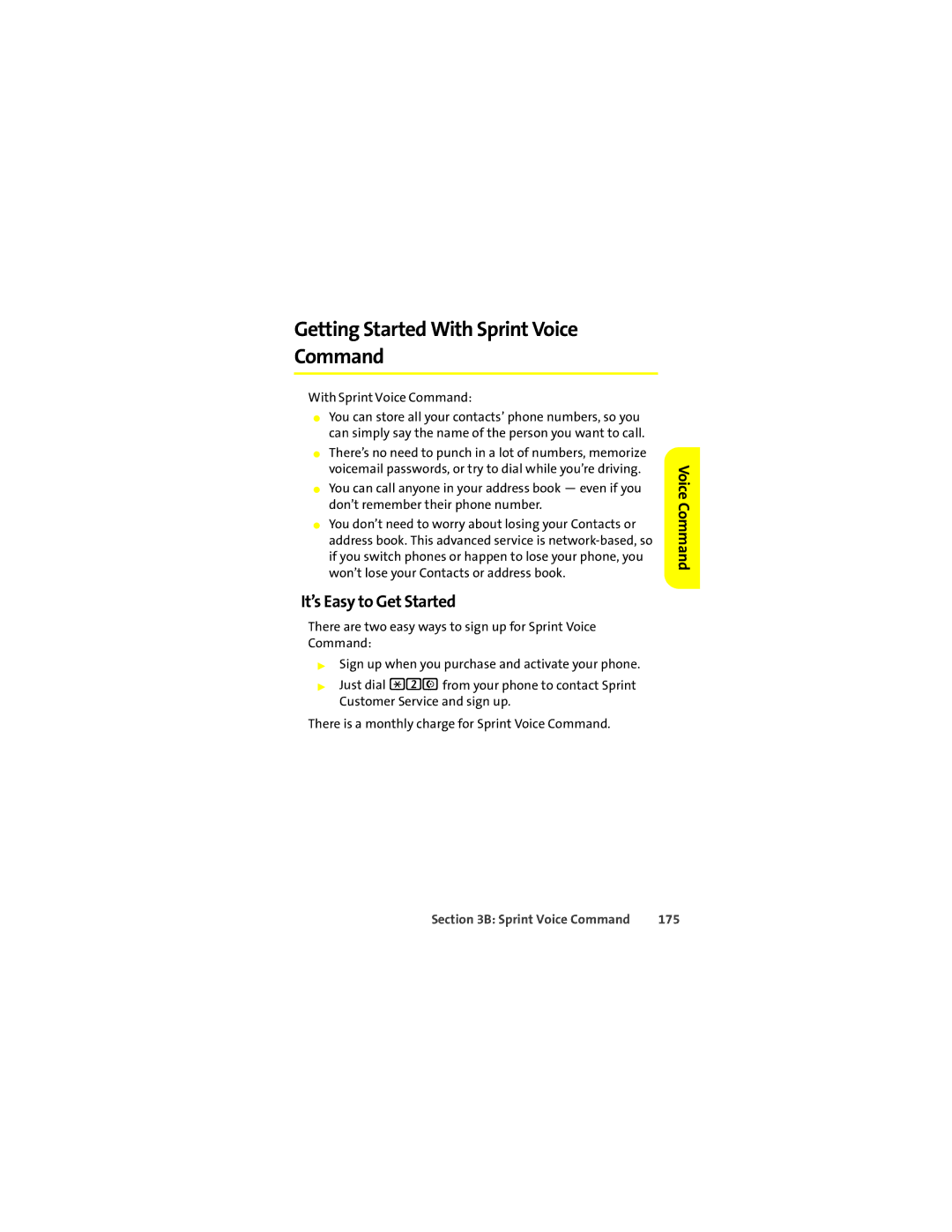 Motorola K1m manual Getting Started With Sprint Voice Command, It’s Easy to Get Started, 175 