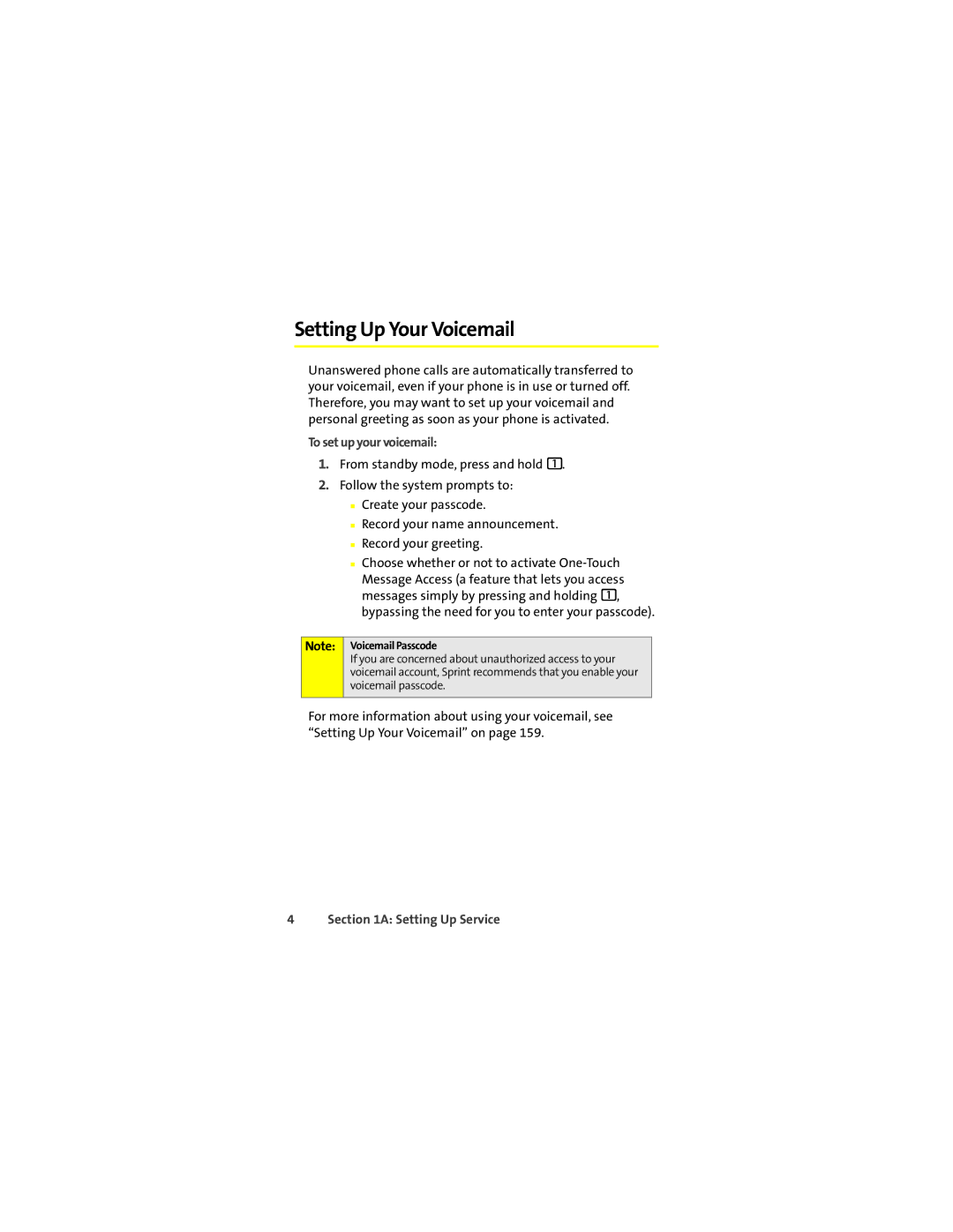 Motorola K1m manual Setting Up Your Voicemail, To set up your voicemail 