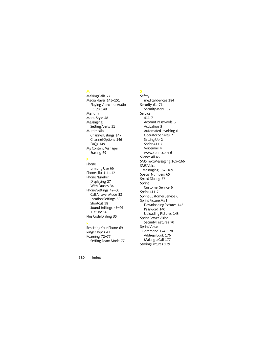 Motorola K1m manual Safety, Index 