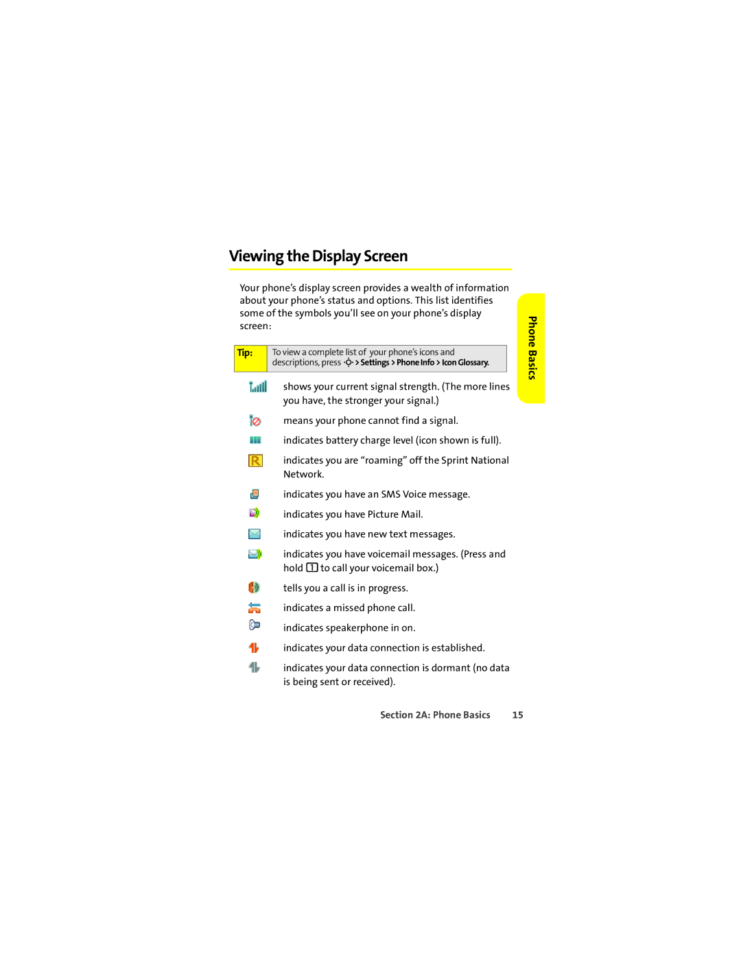 Motorola K1m manual Viewing the Display Screen, Tip 