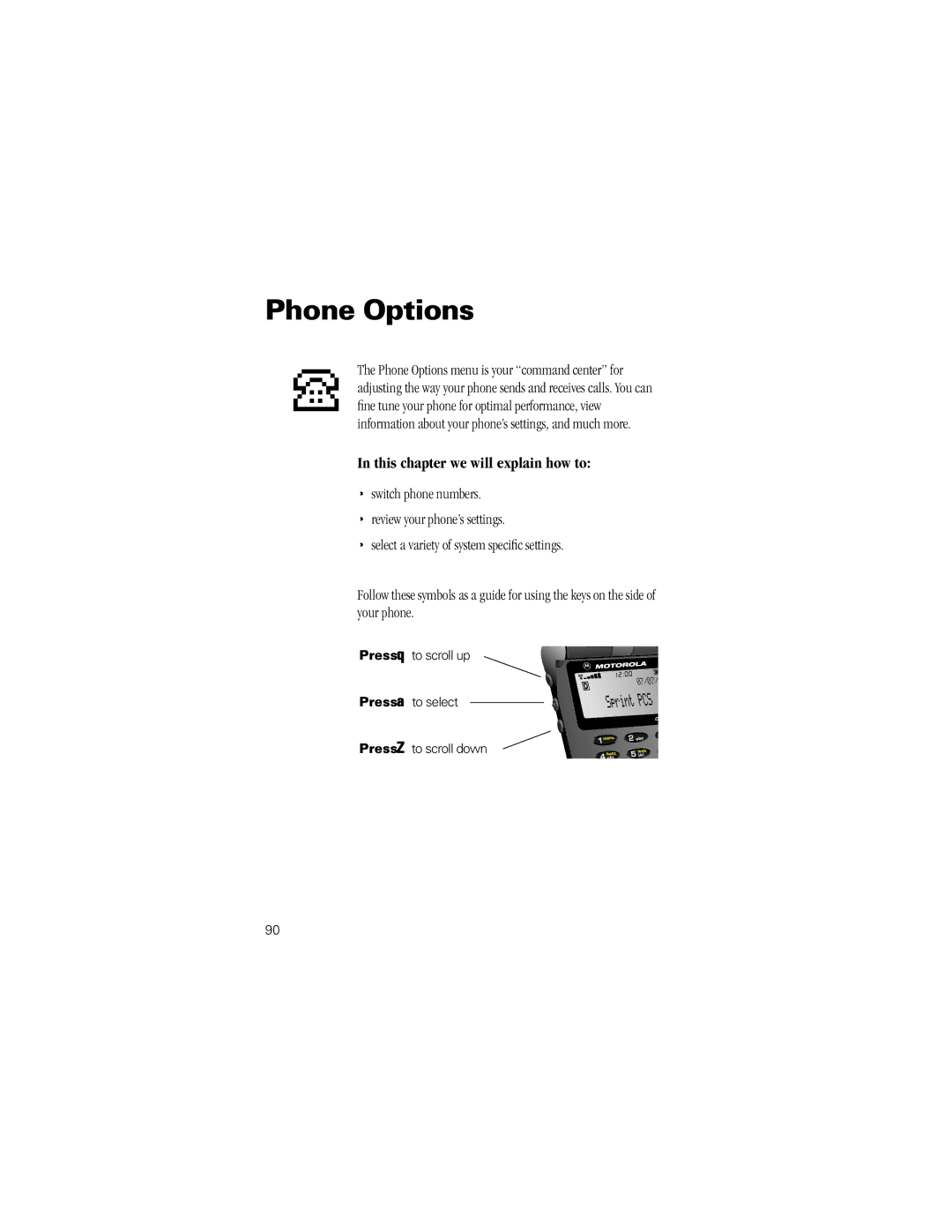 Motorola K1m specifications Phone Options 