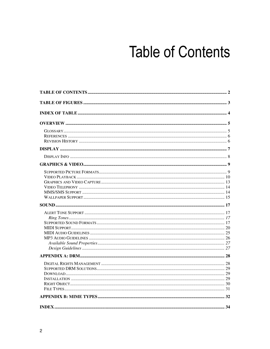 Motorola K3 technical manual Table of Contents 