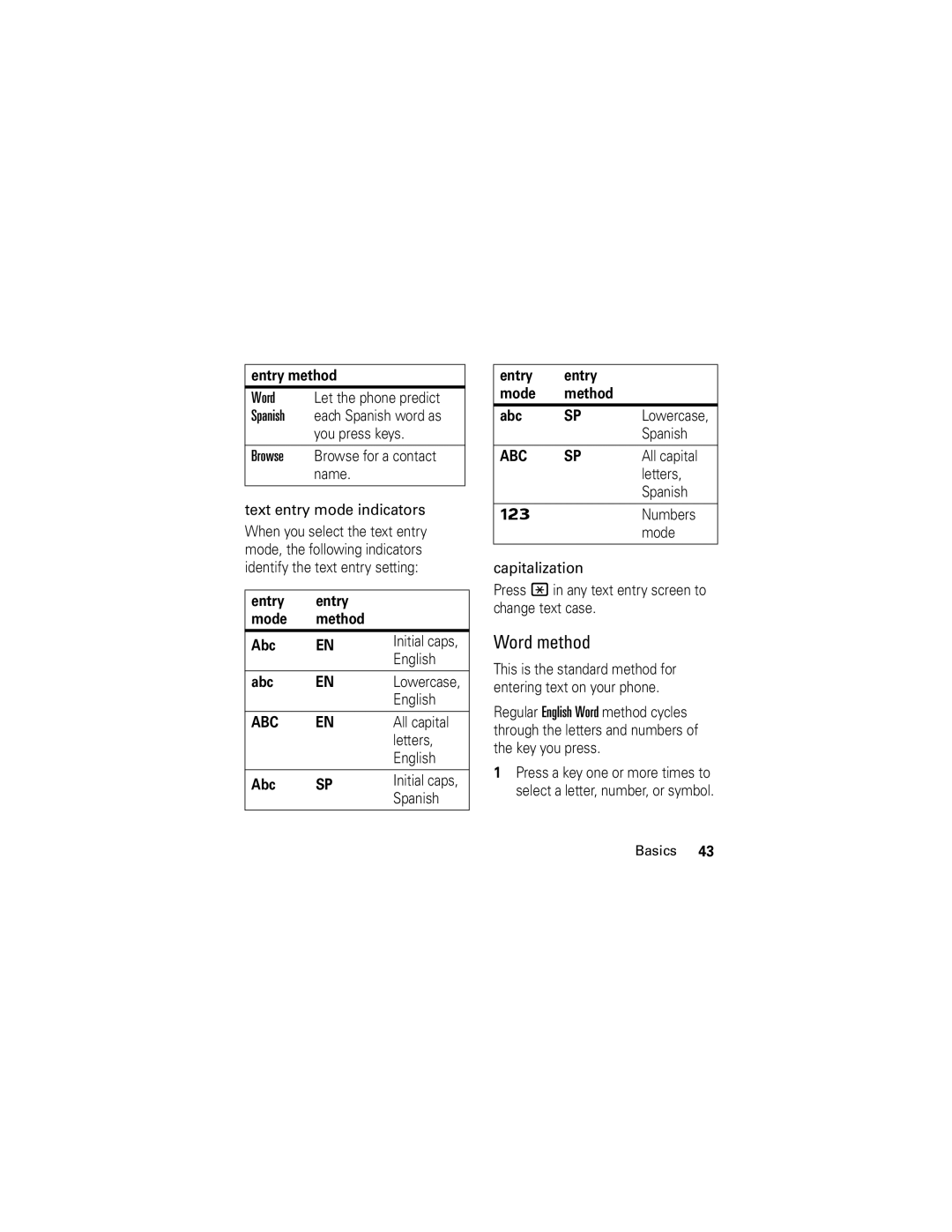 Motorola KRZR K1m manual Word method 