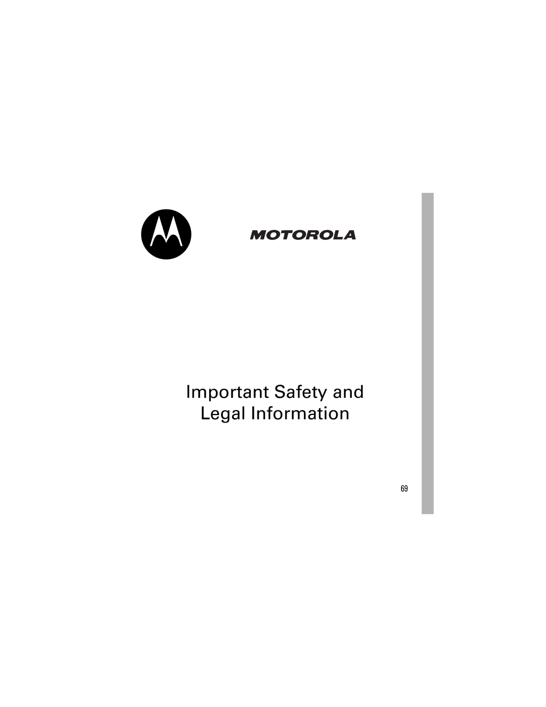 Motorola KRZR K1m manual Important Safety Legal Information 