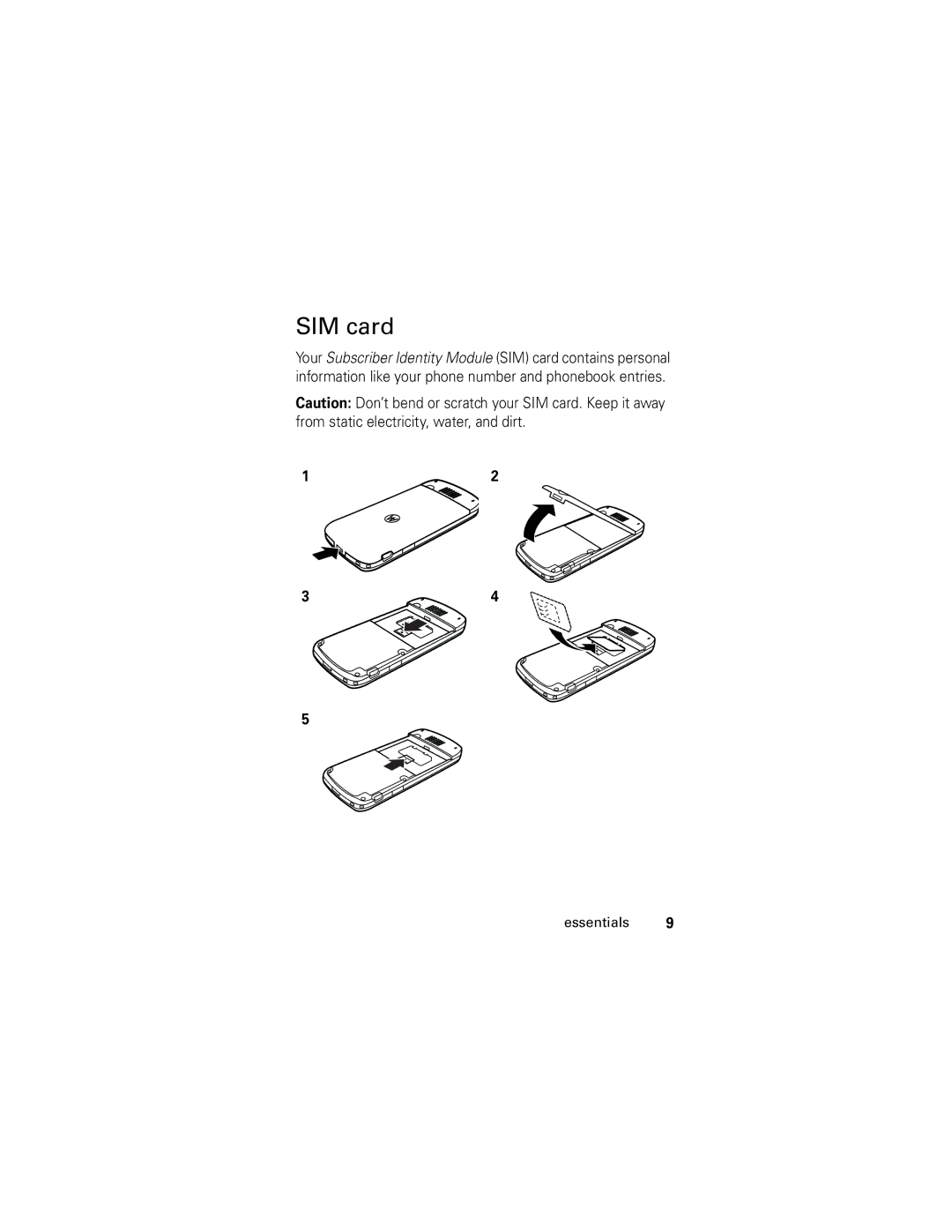 Motorola L2 GSM manual SIM card 