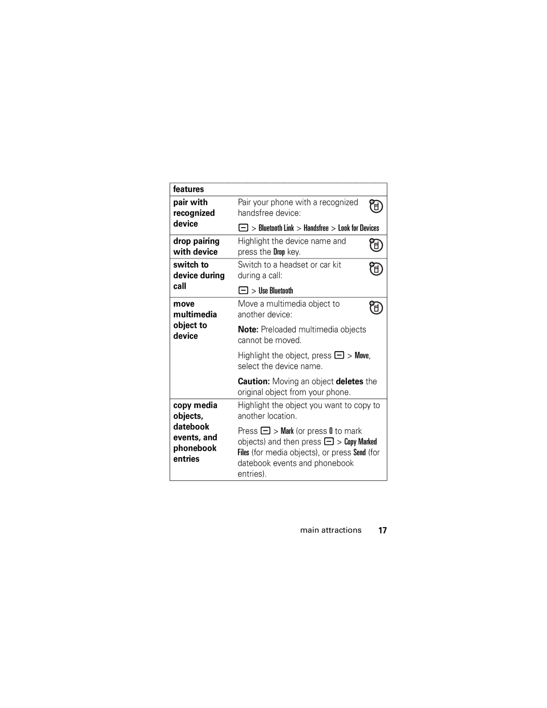 Motorola L2 GSM manual Phonebook, Entries, Datebook events and phonebook 