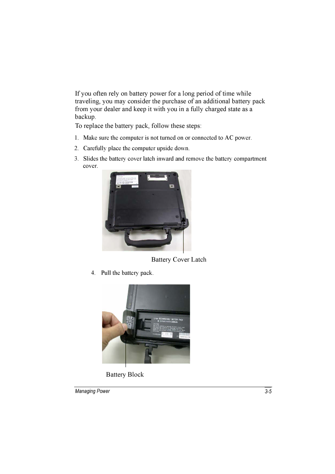 Motorola L3392, L3391 owner manual Battery Cover Latch, Battery Block 