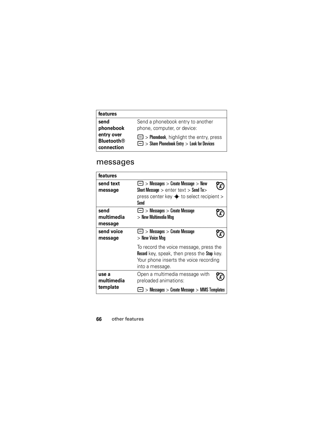 Motorola L6 GSM manual Messages 