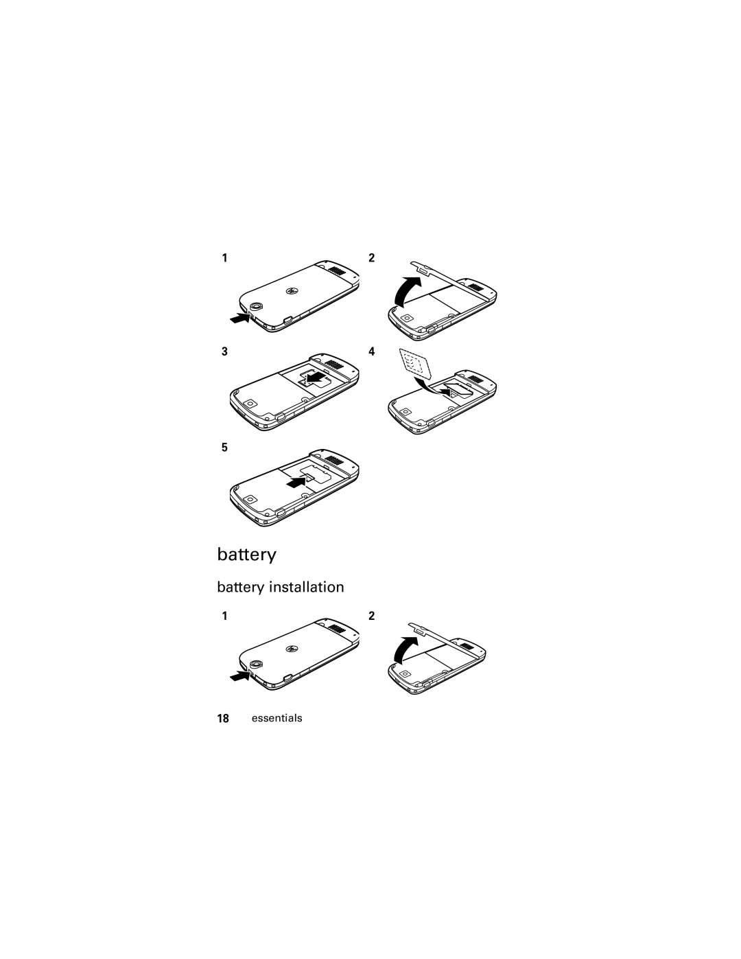 Motorola L6 GSM manual Battery installation 