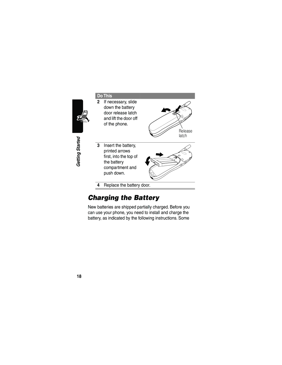 Motorola L702BT, 120e manual Charging the Battery, If necessary, slide 