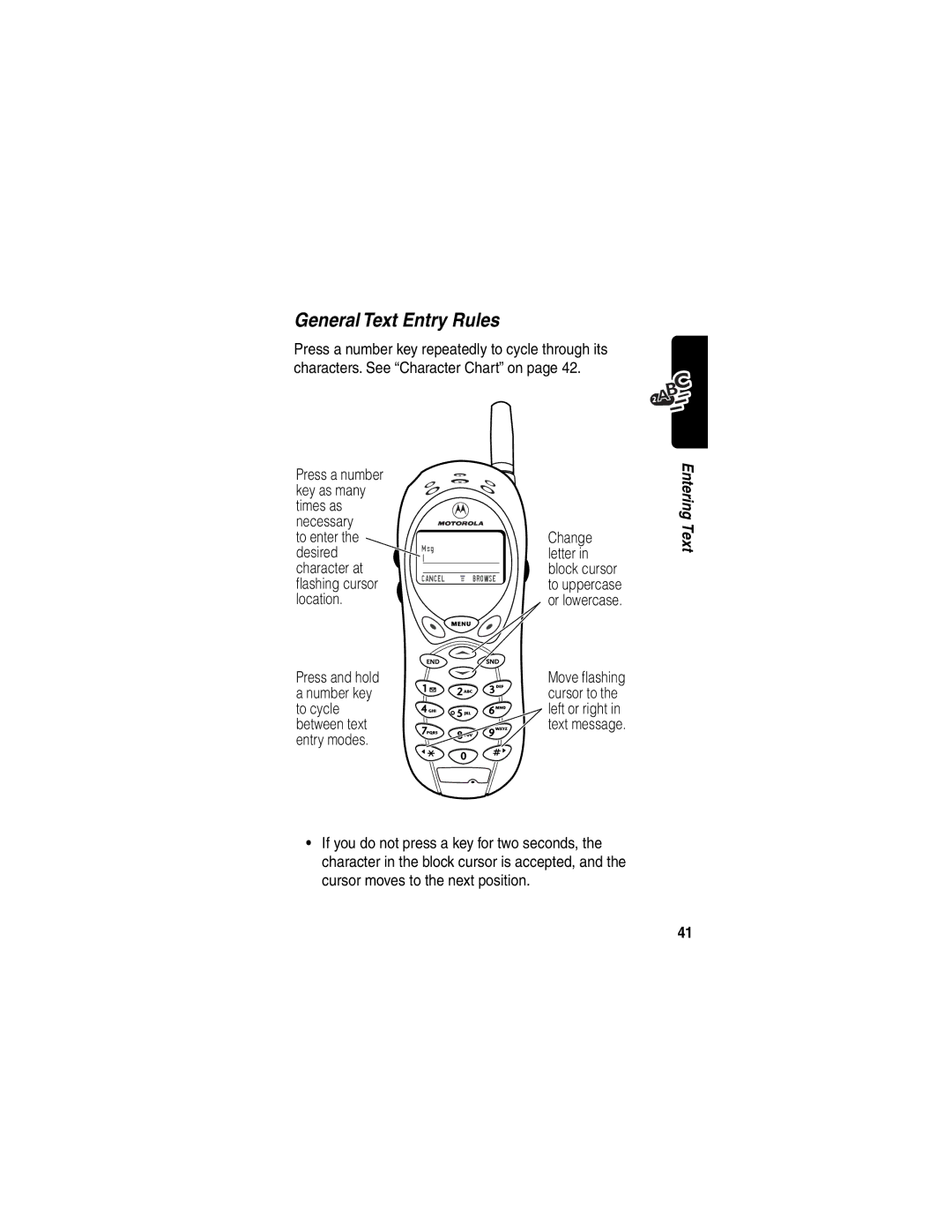 Motorola 120e, L702BT manual General Text Entry Rules 