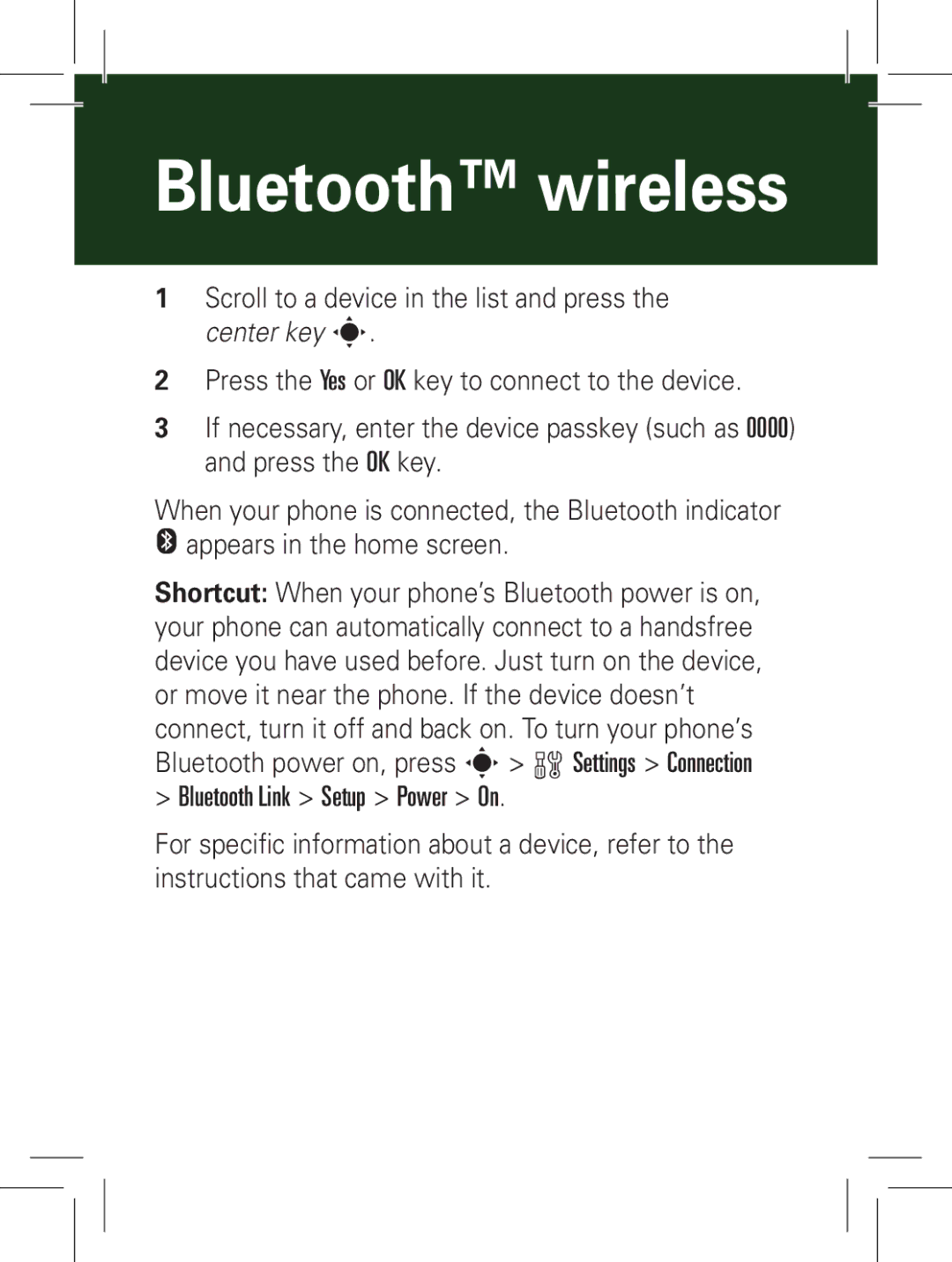 Motorola 6802931J79, L72 manual Bluetooth wireless 