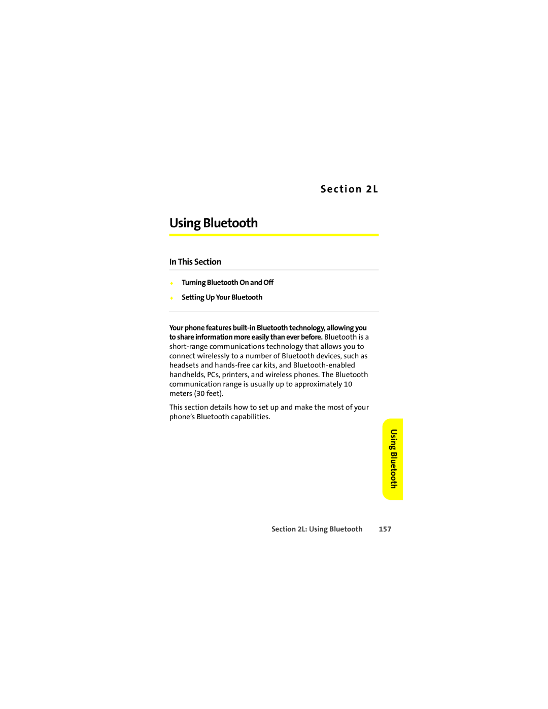 Motorola L7c manual Using Bluetooth, 157 