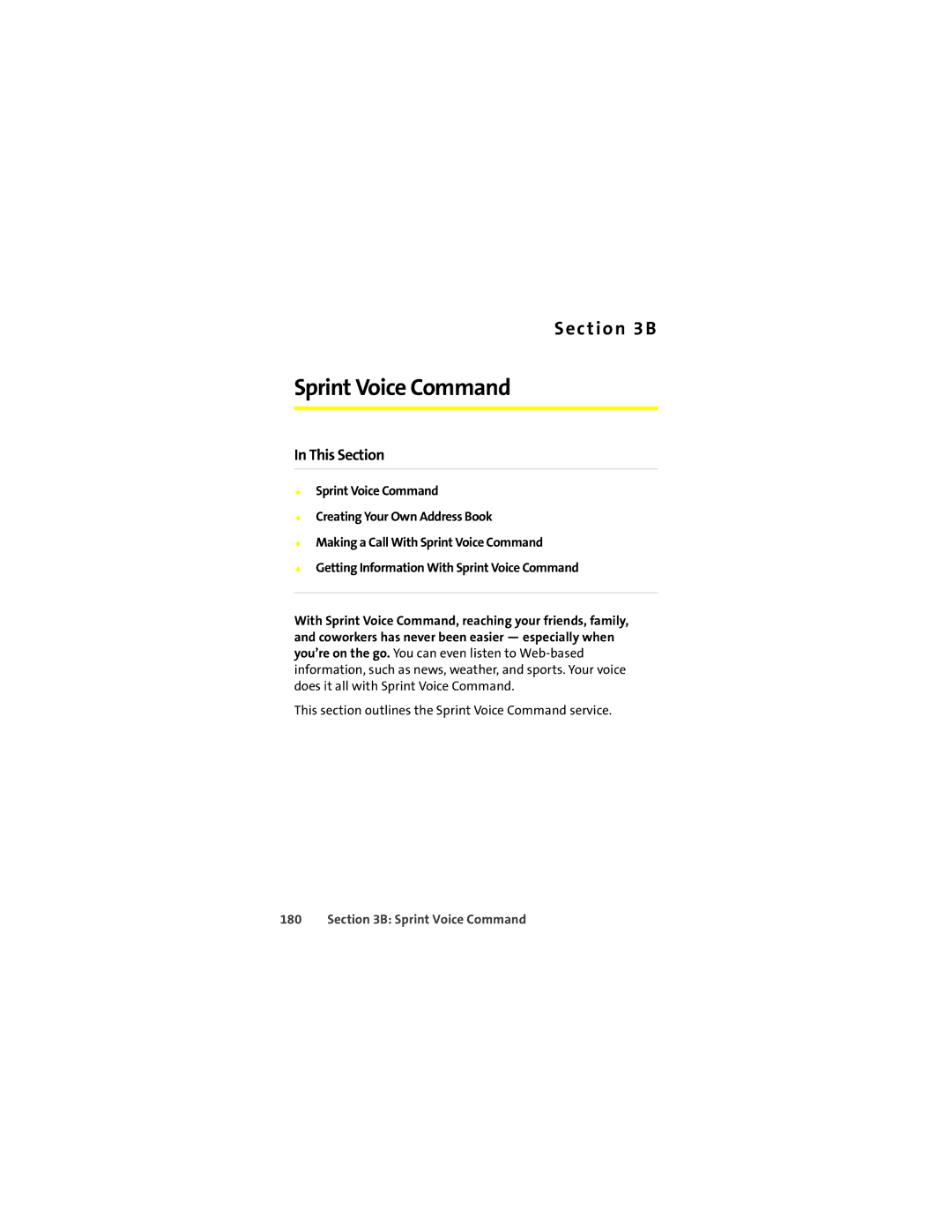 Motorola L7c manual Sprint Voice Command 