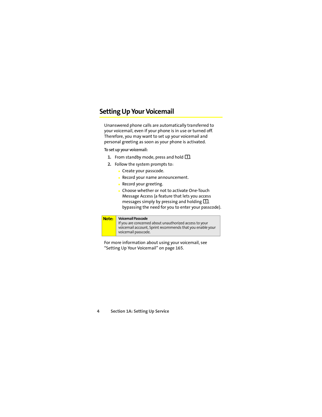 Motorola L7c manual Setting Up Your Voicemail, To set up your voicemail 