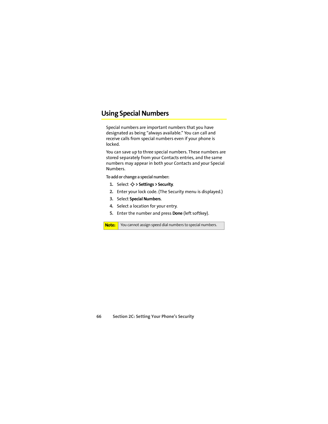 Motorola L7c manual Using Special Numbers, To add or change a special number, Select Special Numbers 