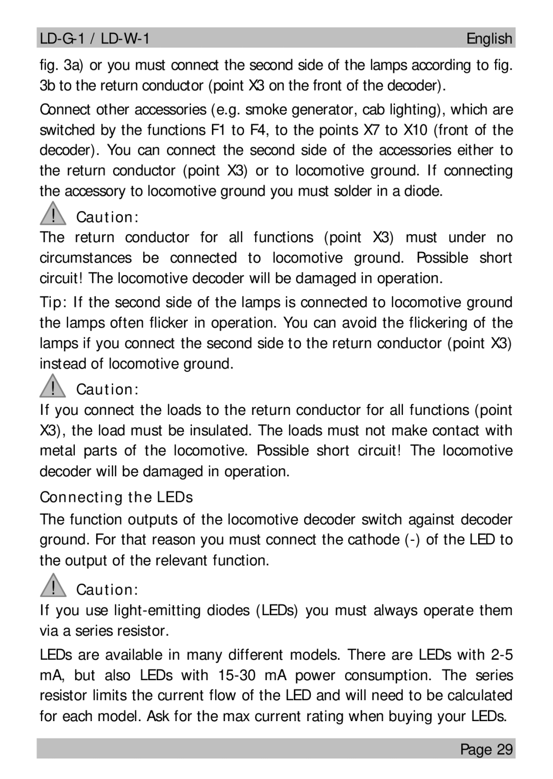 Motorola LD-W-1 manual Connecting the LEDs 