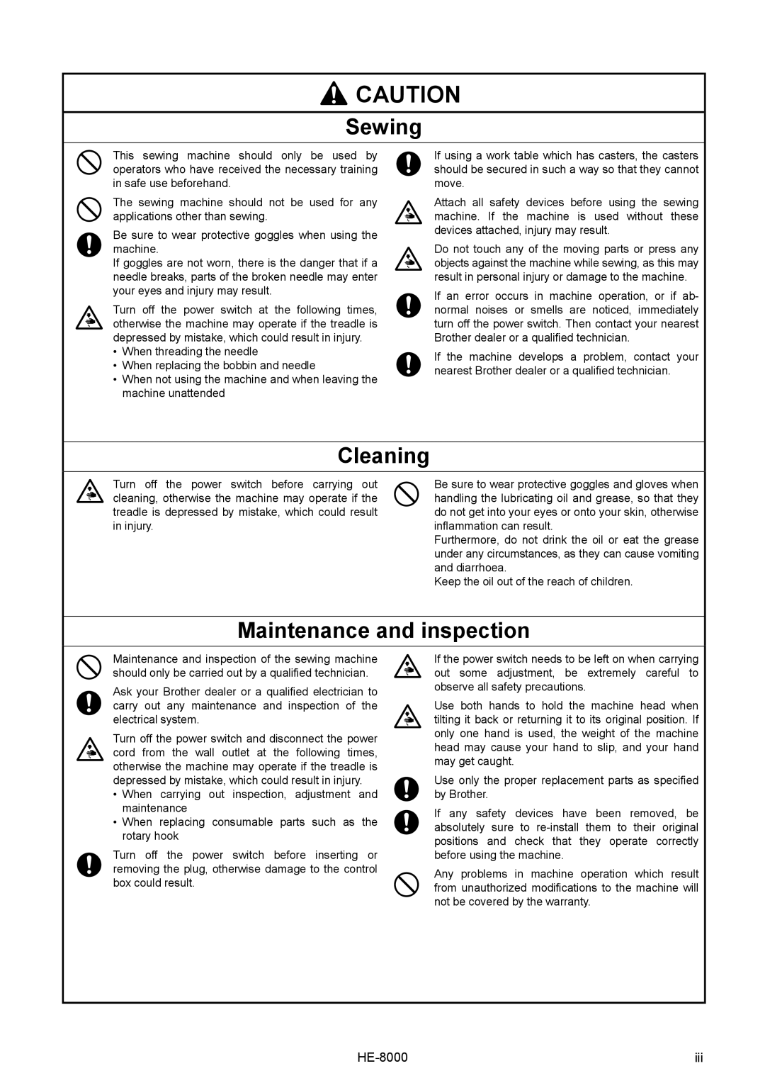 Motorola HE-8000 I, LH4-B800E instruction manual Sewing 