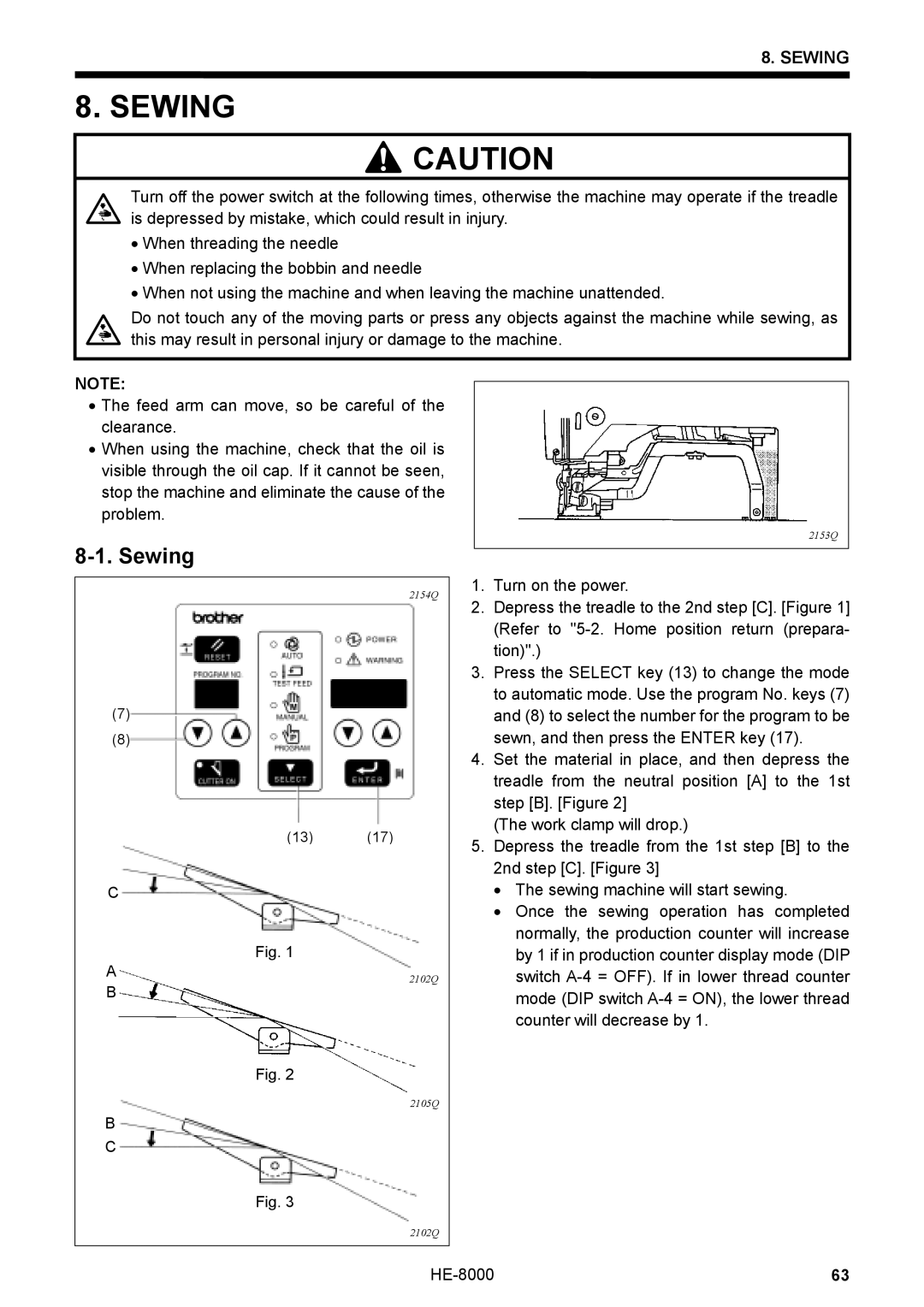 Motorola HE-8000 I, LH4-B800E instruction manual Sewing 