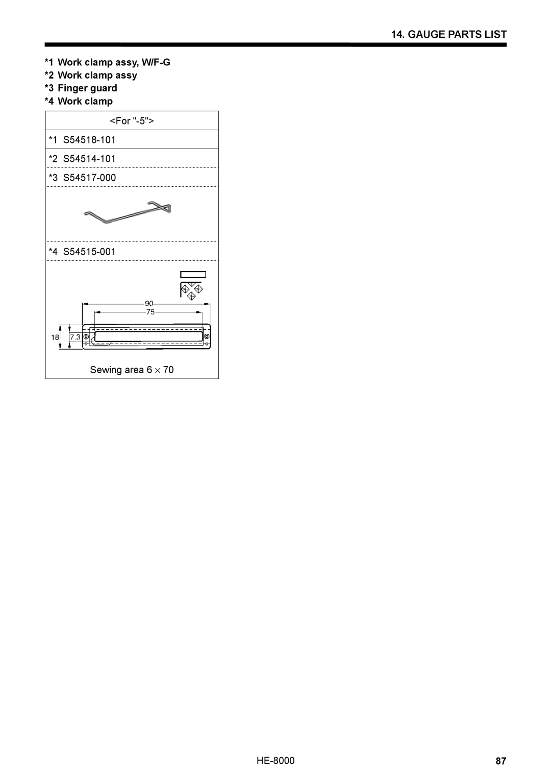 Motorola HE-8000 I, LH4-B800E instruction manual Gauge Parts List 