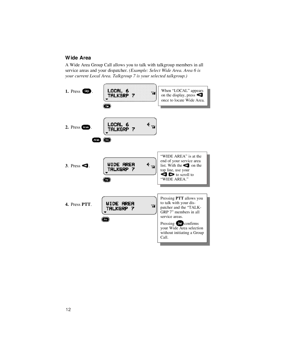 Motorola LM 3000E manual Wide Area 