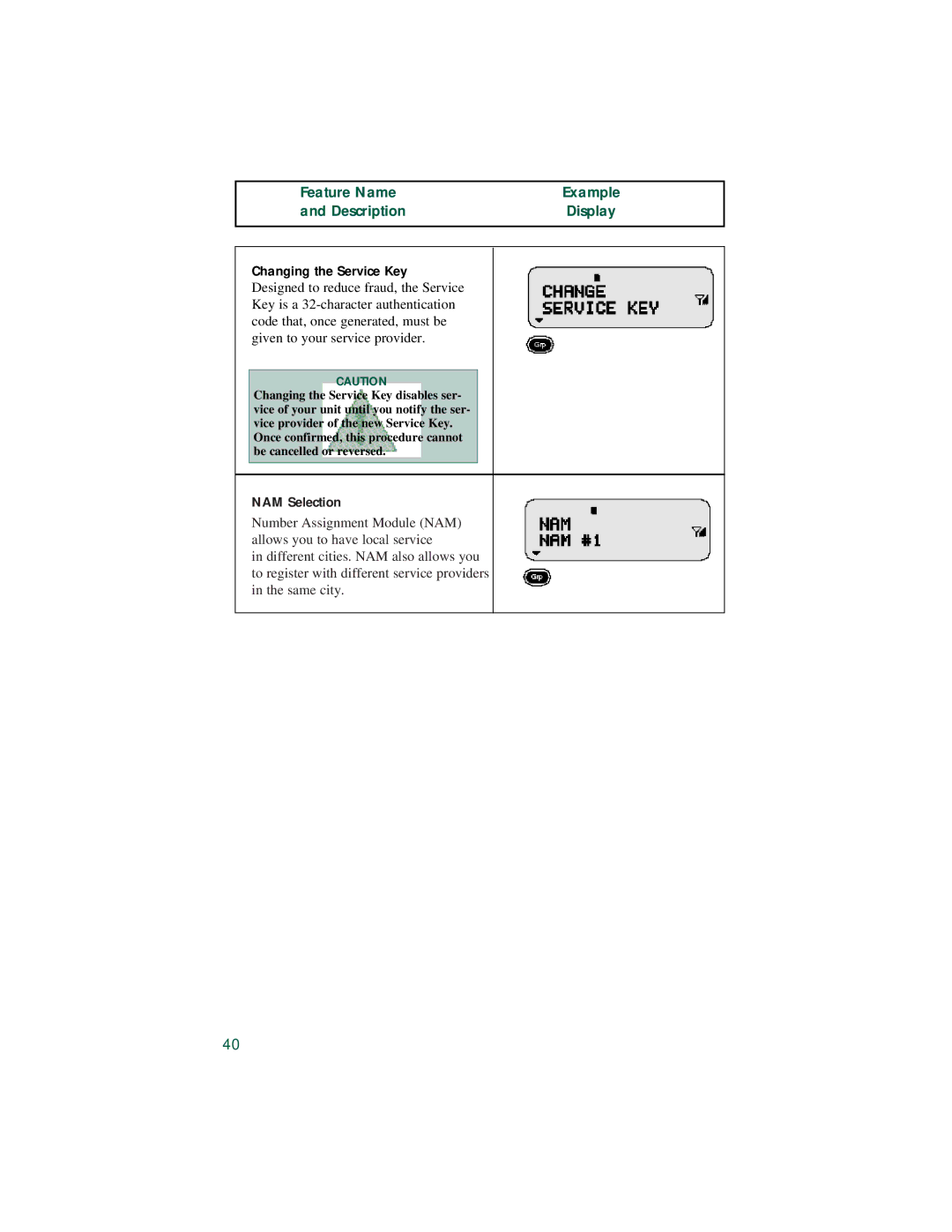 Motorola LM 3000E manual Changing the Service Key 