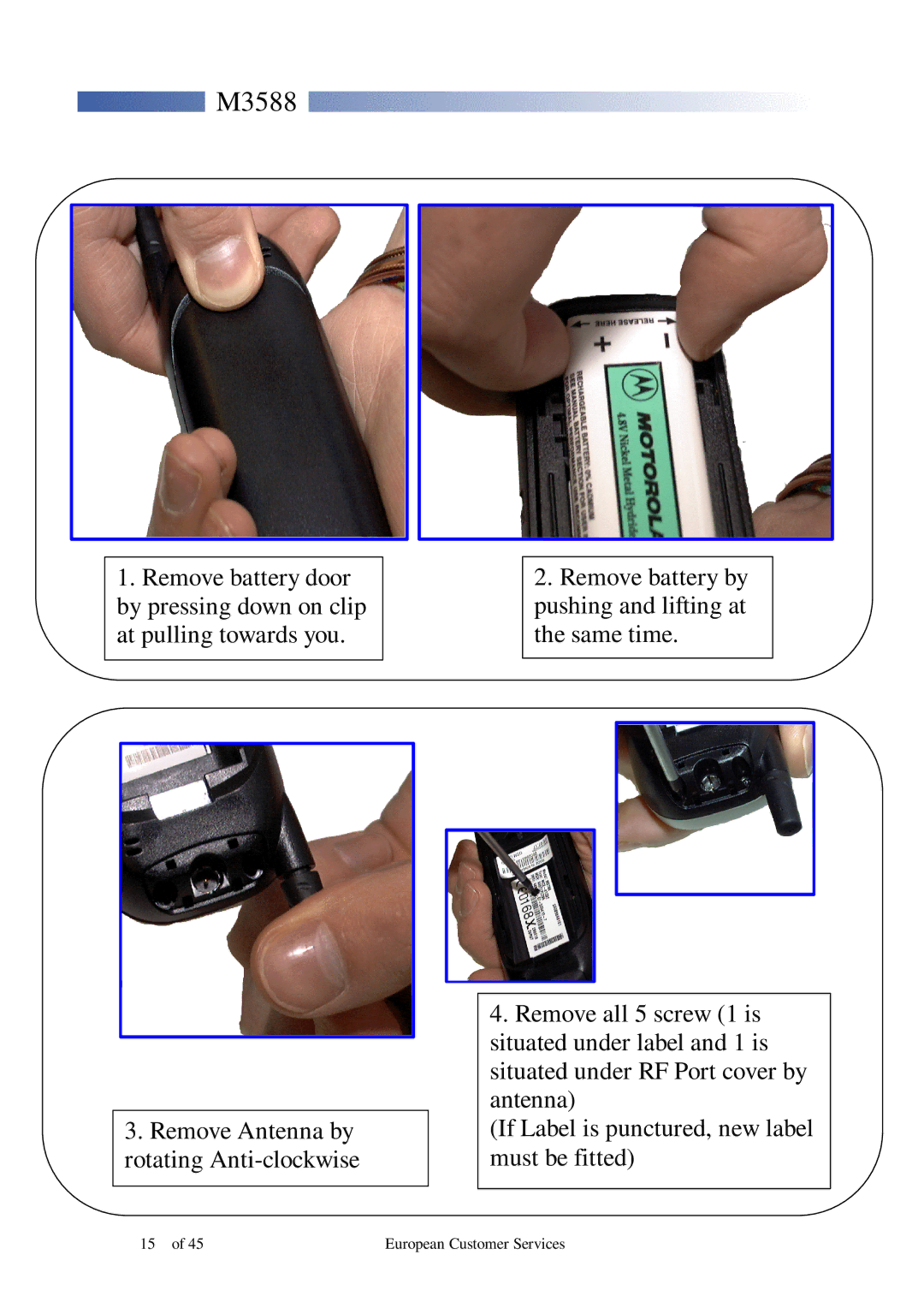 Motorola M3588 service manual 