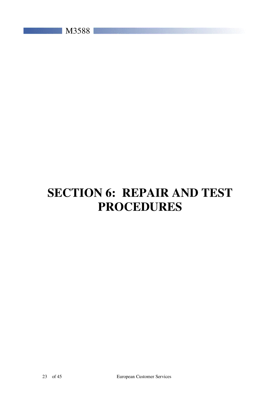 Motorola M3588 service manual Repair and Test Procedures 