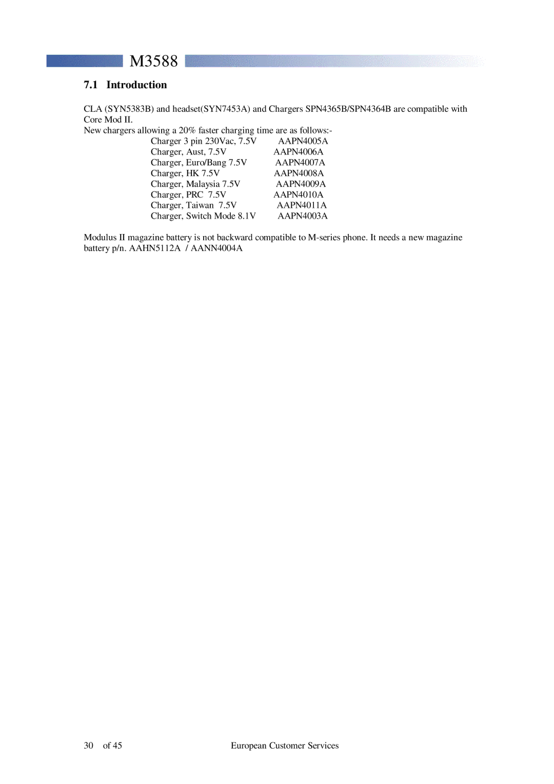 Motorola M3588 service manual AAPN4005A 