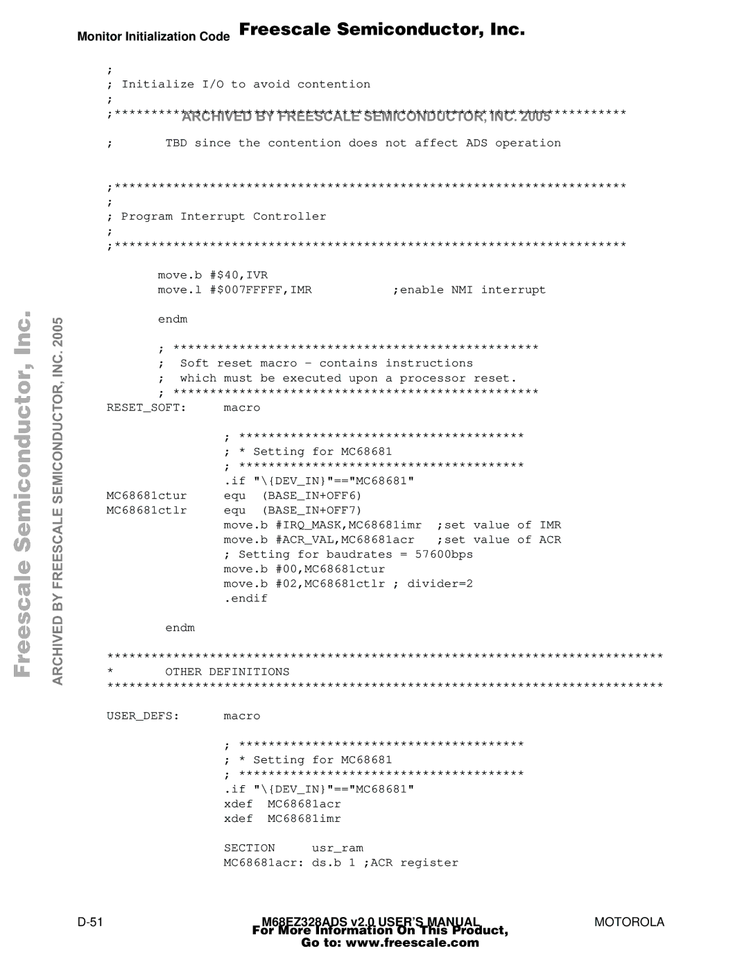 Motorola M68EZ328ADS user manual BASEIN+OFF6, BASEIN+OFF7, Acr, Other Definitions 