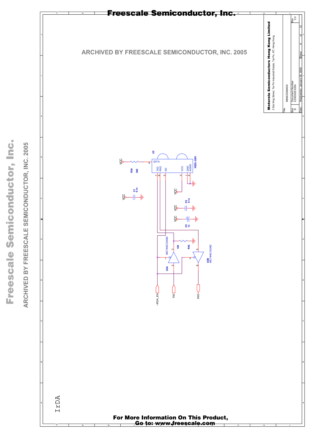 Motorola M68EZ328ADS user manual IrDA 