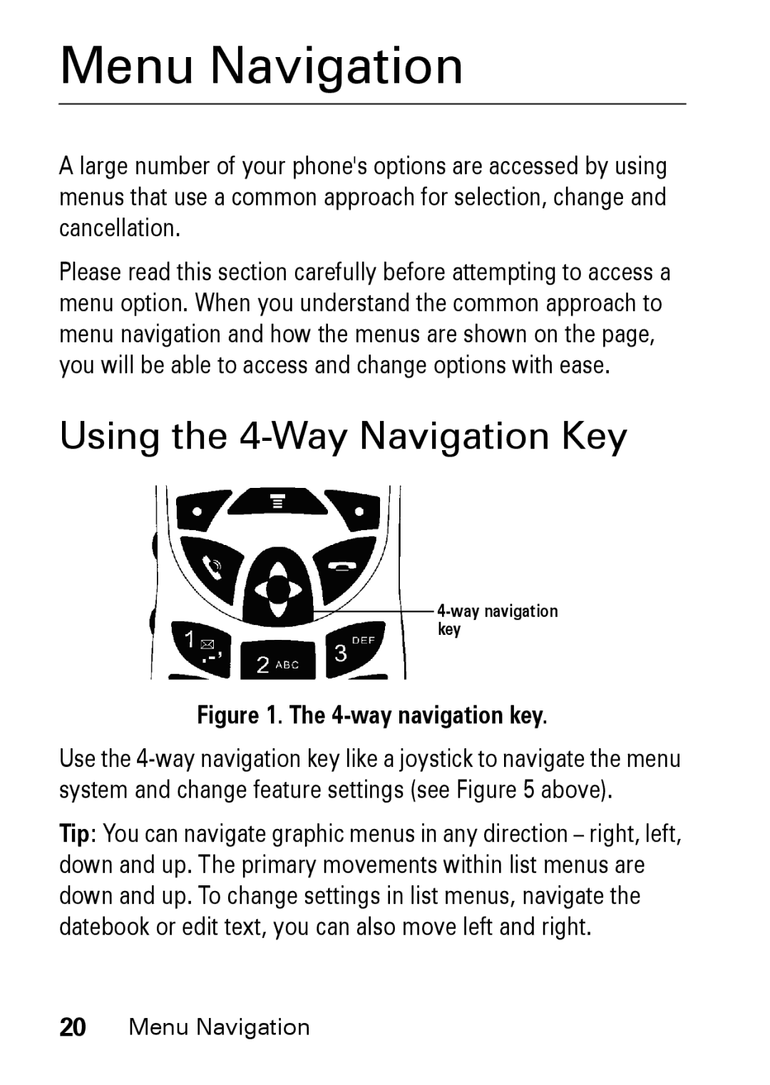 Motorola M930 manual Menu Navigation, Using the 4-Way Navigation Key 