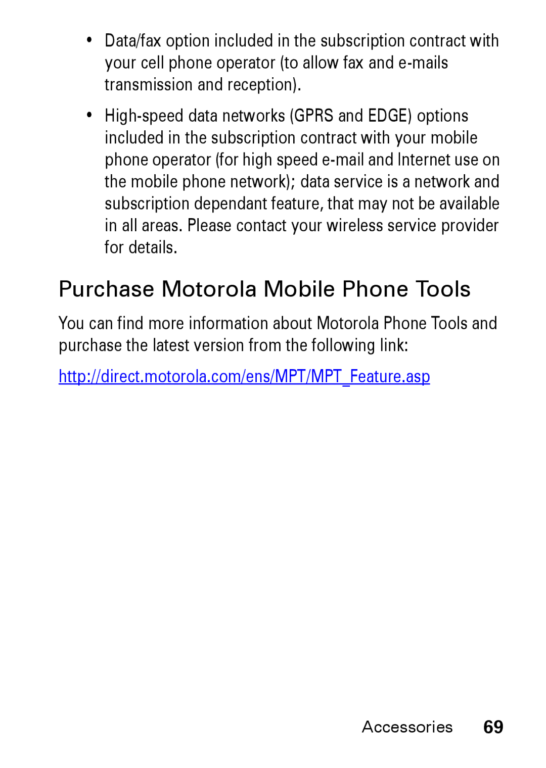 Motorola M930 manual Purchase Motorola Mobile Phone Tools 