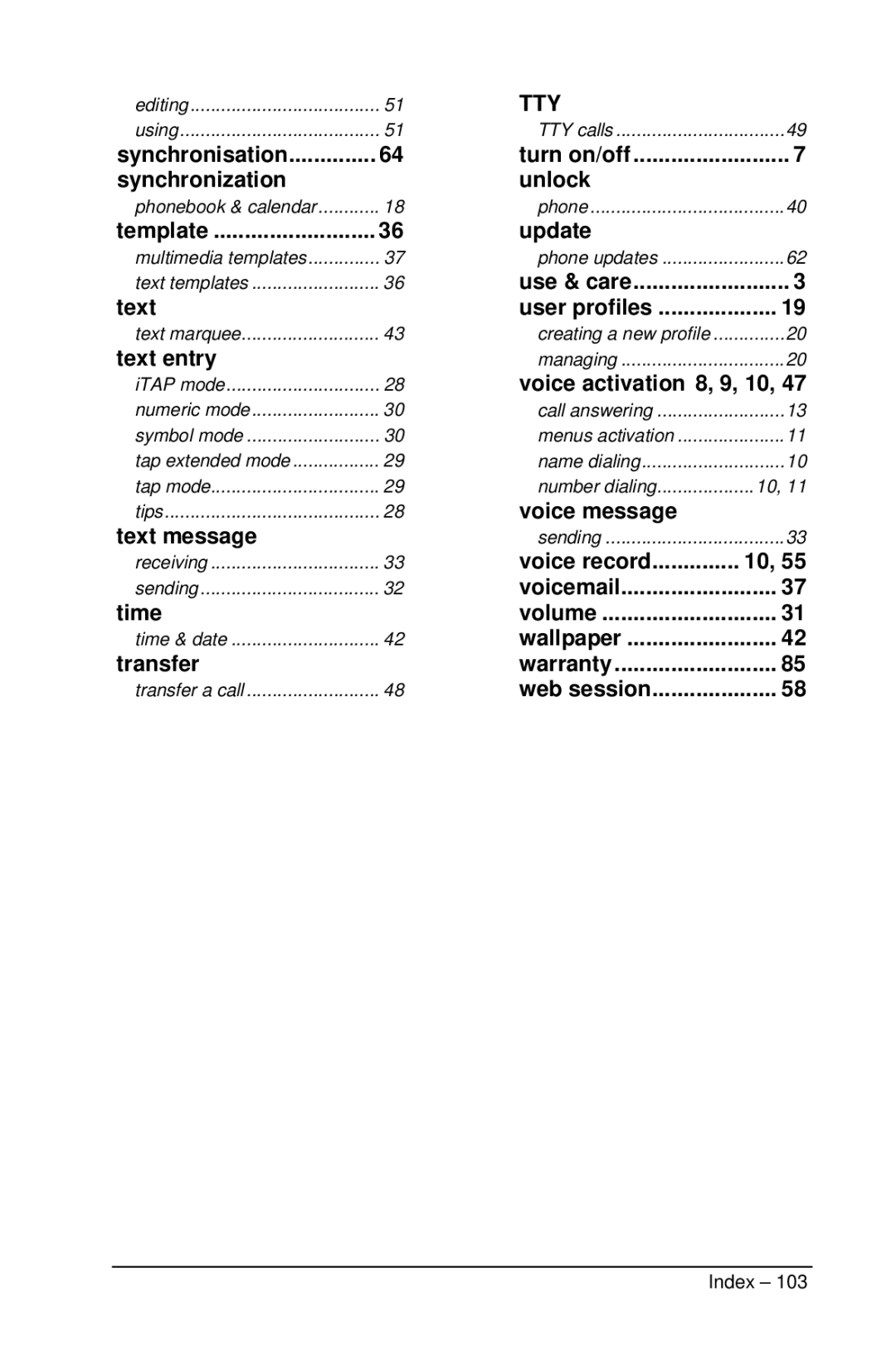 Motorola M990 manual Synchronization 